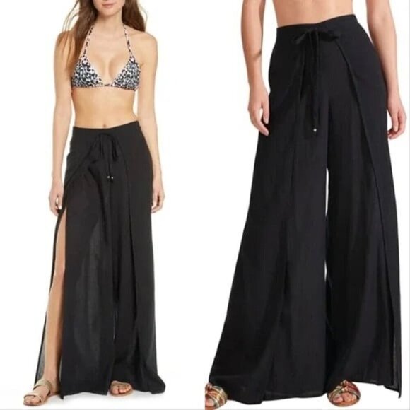 Veronica Beard wide leg Nessa beach pants L - Picture 1 of 6